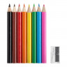 Набор Hobby с цветными карандашами и точилкой, белый