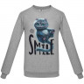 Свитшот Smile, серый меланж
