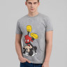 Футболка Upside Down Mickey, серый меланж