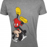 Футболка Upside Down Mickey, серый меланж