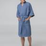 Халат вафельный мужской Boho Kimono, синий