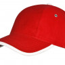 Бейсболка Unit Trendy, красная с белым