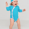 Боди детское Baby Prime, бирюзовое с розовым