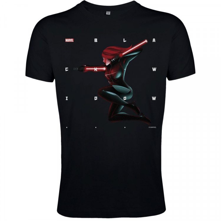Футболка Black Widow Retro, черная