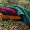 Полотенце In Leaf, большое, синее с горчичным